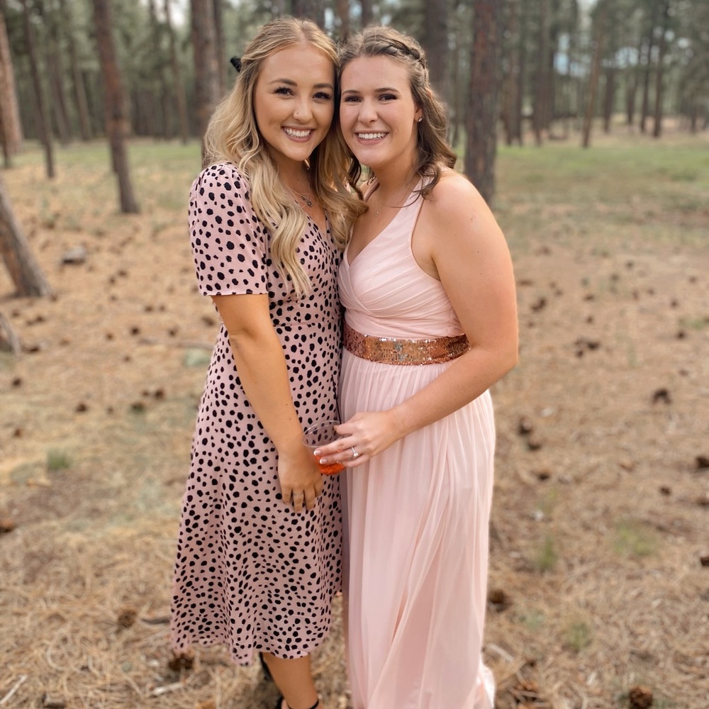 Midi Polka Dot Pink Dress